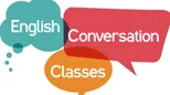 "English", "Conversation" & "Classes" typed out in different colors.
